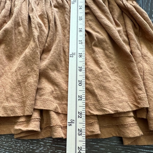 ANTHROPOLOGIE NEW Caroline babydoll flatter sleeve top in honey brown - Picture 9 of 14